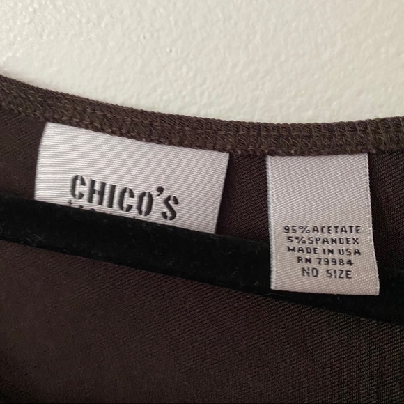 Chico’s Travelers Brown Poncho Cardigan Top - Picture 3 of 4